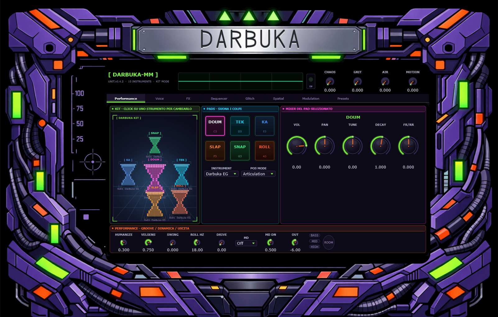 Darbuka MM plugin GUI